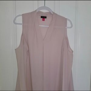 Pink Vince Camuto Long Sleeve Cold Shoulder Top